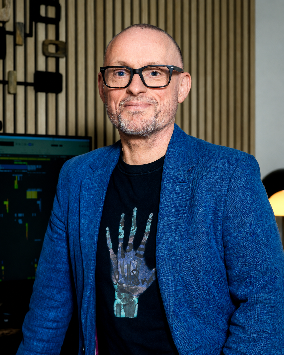 Andy Gilbert, SLYMI musical director, in his recording studio